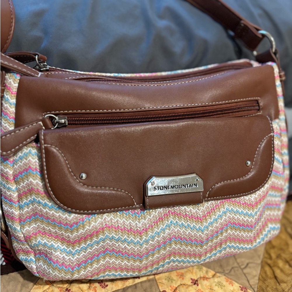 Stone Mountain Brown and Multicolored shoulder bag.